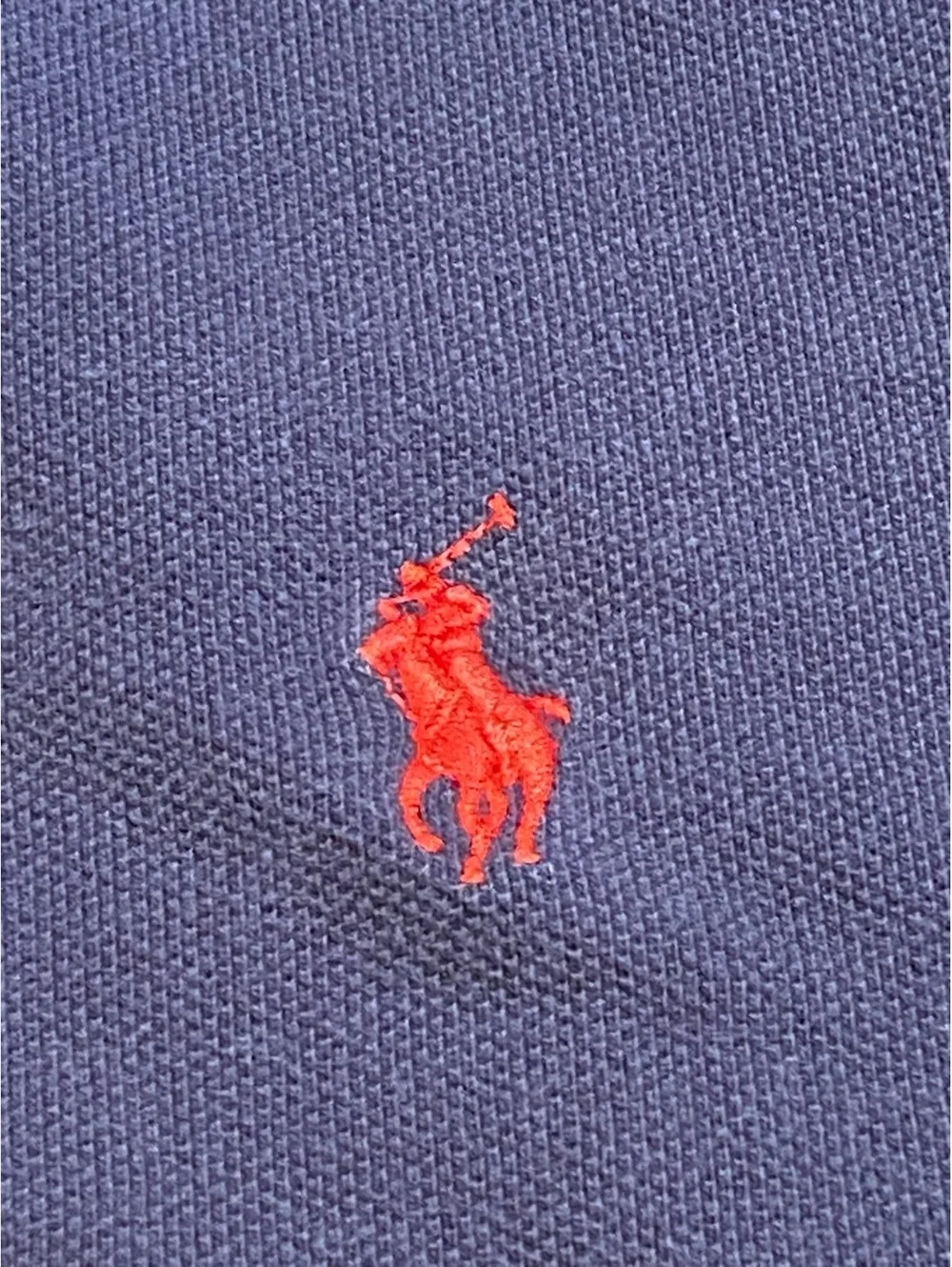 Polo Ralph Lauren Navy Blue Polo Shirt with Red Logo Size Large